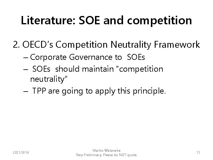 Identifying Competitive Neutrality of SOEs in China Cases