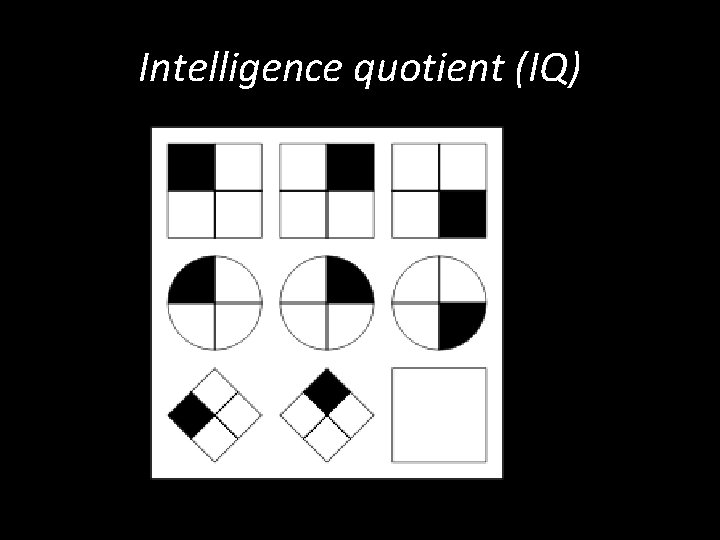 Intelligence quotient (IQ) 