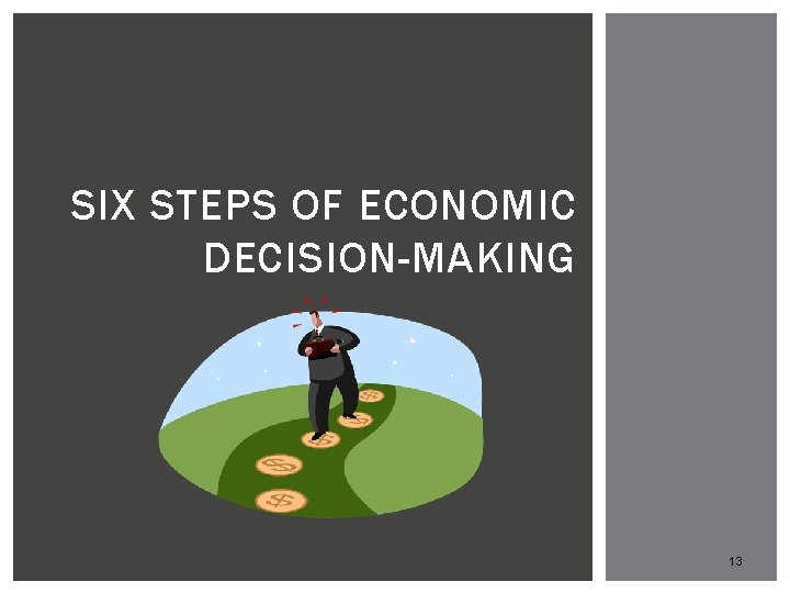 SIX STEPS OF ECONOMIC DECISION-MAKING 13 