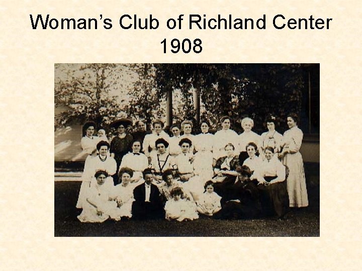 Woman’s Club of Richland Center 1908 