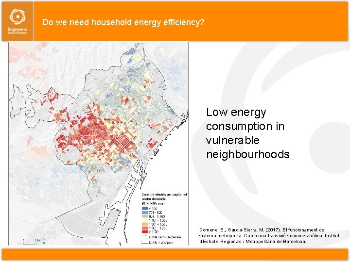 Do we need household energy efficiency? Low energy consumption in vulnerable neighbourhoods Domene, E.