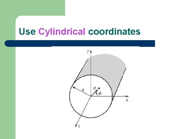 Use Cylindrical coordinates 