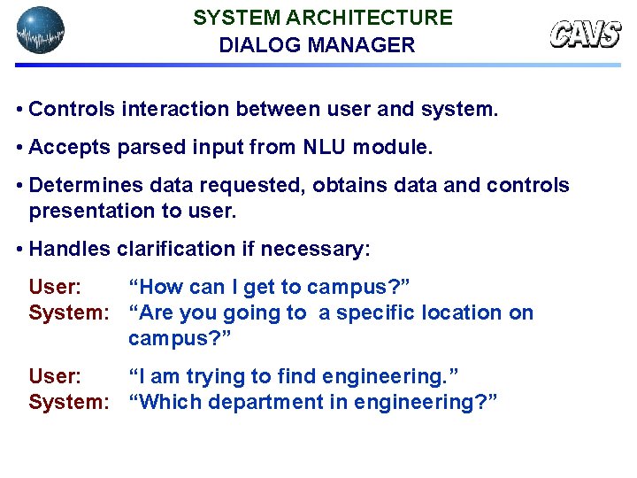 EUROSPEECH 2003 DIALOG SYSTEMS FOR AUTOMOTIVE ENVIRONMENTS Presenter