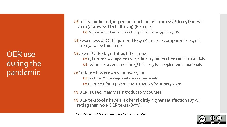  In U. S. higher ed, in-person teaching fell from 96% to 14% in