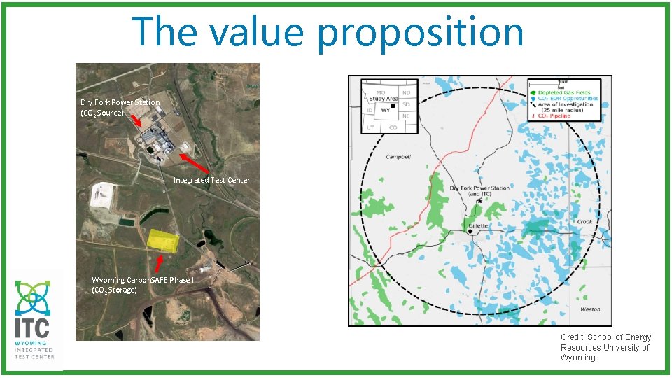 The value proposition Dry Fork Power Station (CO 2 Source) Integrated Test Center Wyoming