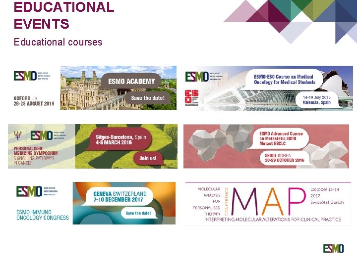 EDUCATIONAL EVENTS Educational courses 