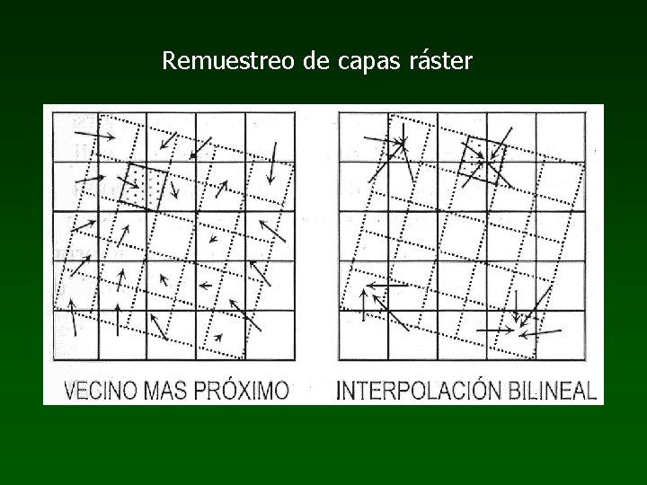 Remuestreo de capas ráster 