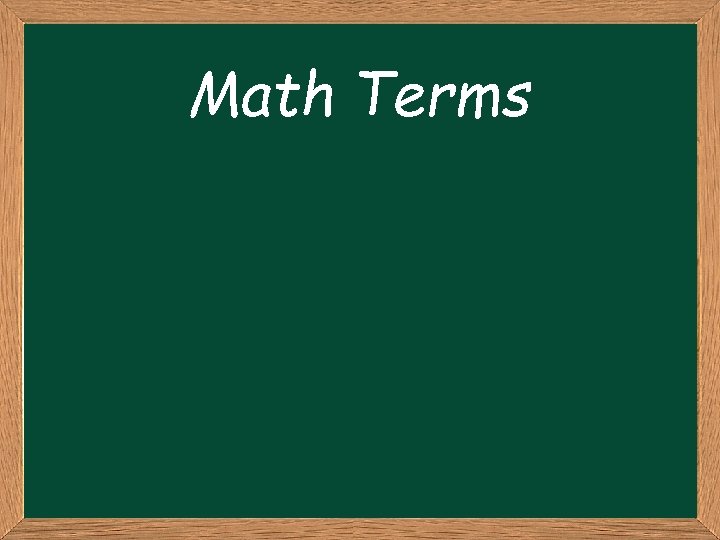 Math Terms 