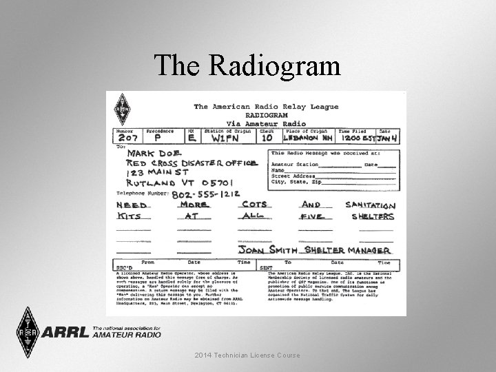 The Radiogram 2014 Technician License Course 