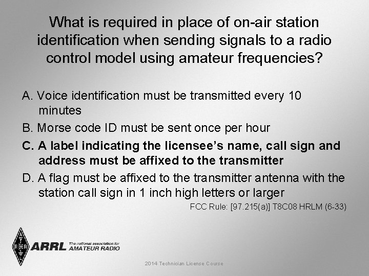 What is required in place of on-air station identification when sending signals to a