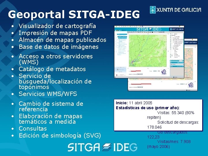 Geoportal SITGA-IDEG • • Visualizador de cartografía Impresión de mapas PDF Almacén de mapas