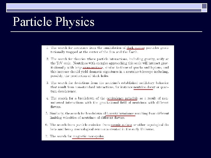 Particle Physics 