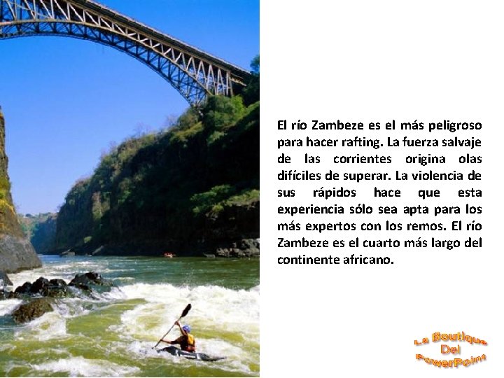 El río Zambeze es el más peligroso para hacer rafting. La fuerza salvaje de