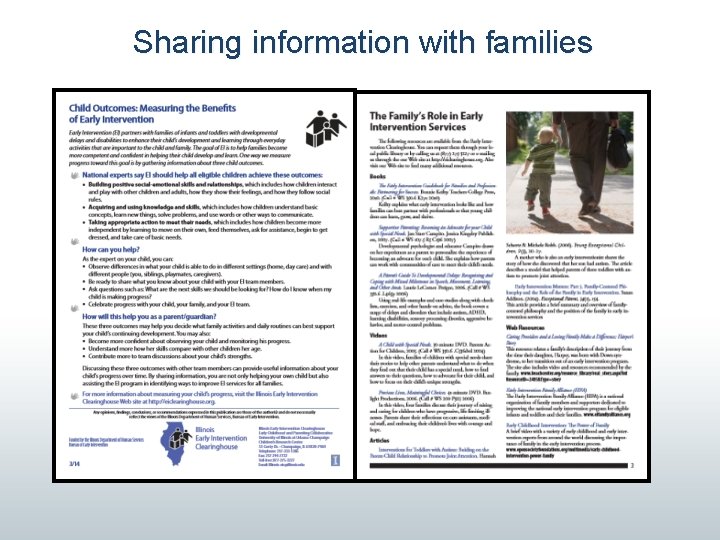 Sharing information with families 