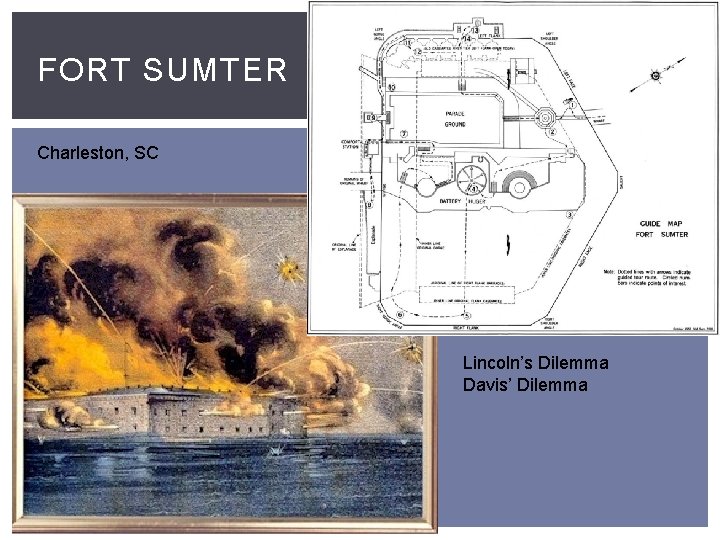 FORT SUMTER Charleston, SC Lincoln’s Dilemma Davis’ Dilemma 