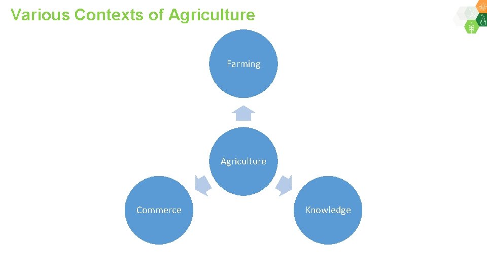 Various Contexts of Agriculture Farming Agriculture Commerce Knowledge 