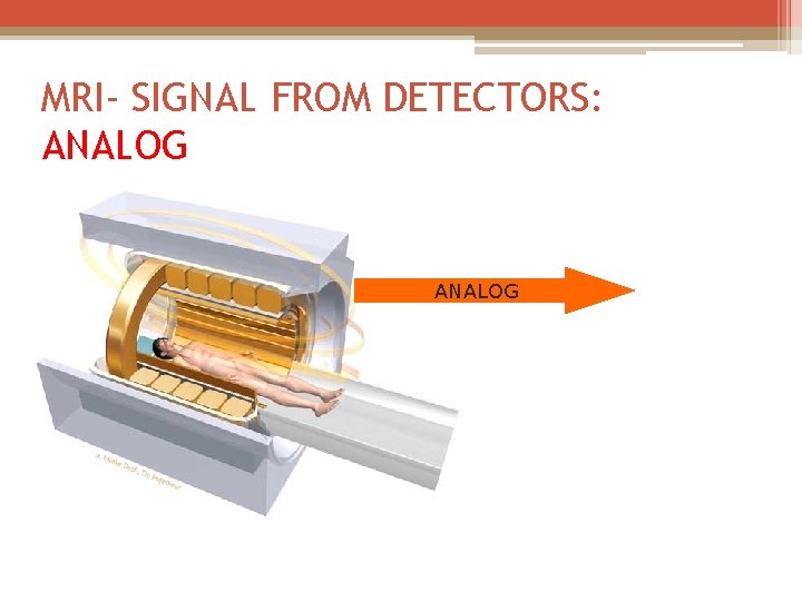 MRI- SIGNAL FROM DETECTORS: ANALOG 