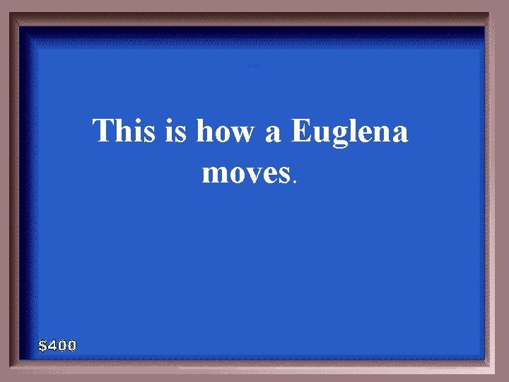 4 -400 This is how a Euglena moves. 4 -400 This is how a Euglena moves.