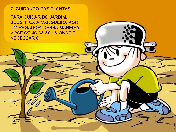 7 - CUIDANDO DAS PLANTAS PARA CUIDAR DO JARDIM, SUBSTITUA A MANGUEIRA POR UM