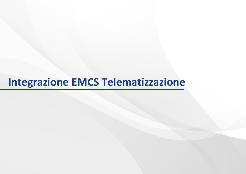 Integrazione EMCS Telematizzazione 