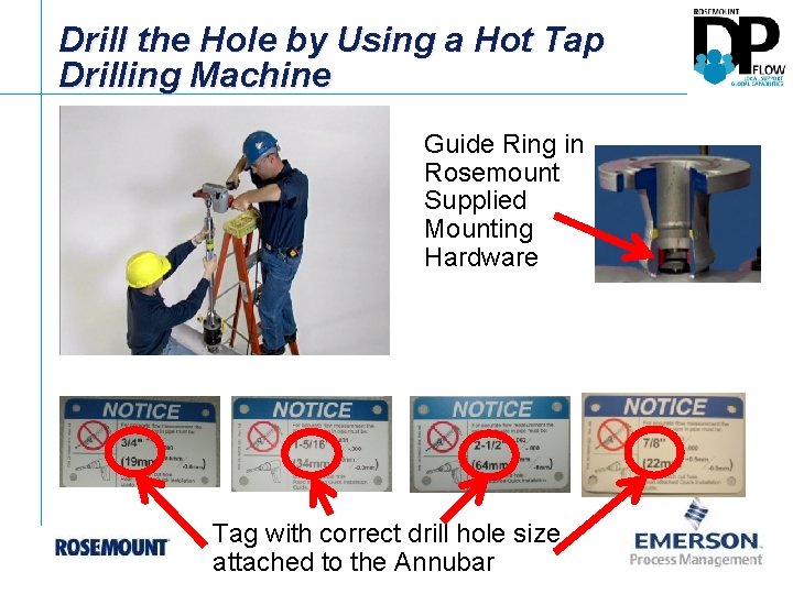 Drill the Hole by Using a Hot Tap Drilling Machine Guide Ring in Rosemount