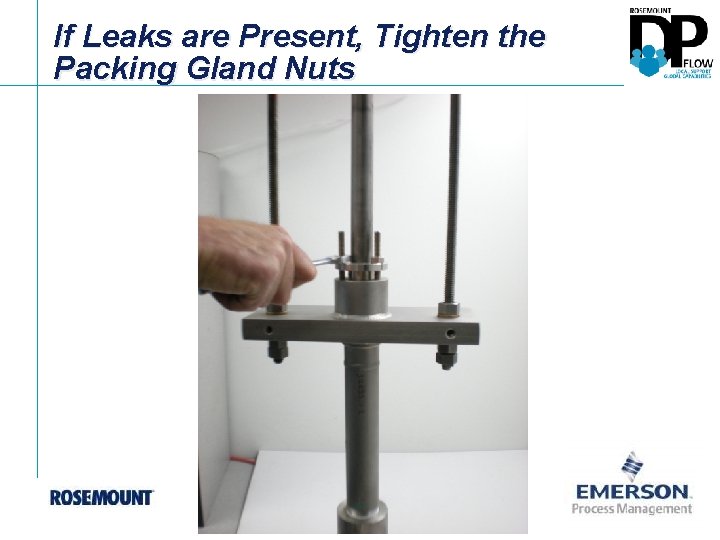 If Leaks are Present, Tighten the Packing Gland Nuts 