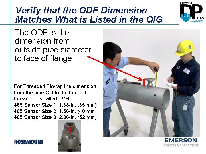 Verify that the ODF Dimension Matches What is Listed in the QIG The ODF