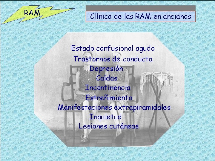 RAM Clínica de las RAM en ancianos Estado confusional agudo Trastornos de conducta Depresión