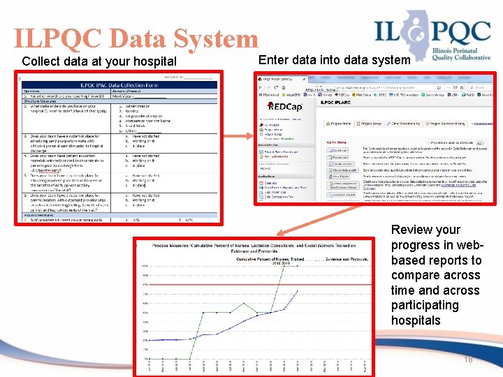 ILPQC Data System Collect data at your hospital Enter data into data system Review