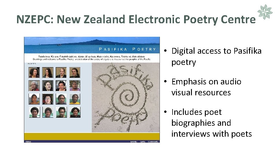 NZEPC: New Zealand Electronic Poetry Centre • Digital access to Pasifika poetry • Emphasis