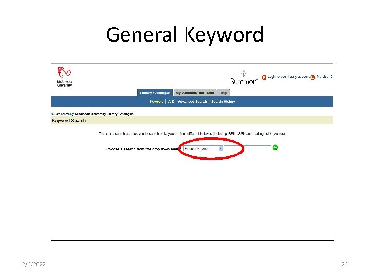 General Keyword 2/6/2022 26 