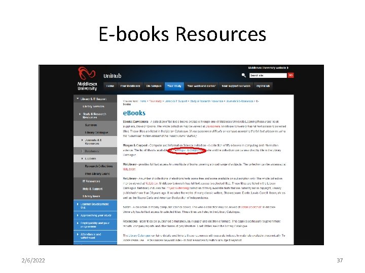 E-books Resources 2/6/2022 37 