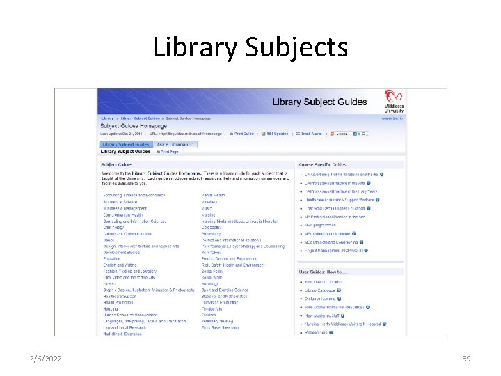 Library Subjects 2/6/2022 59 