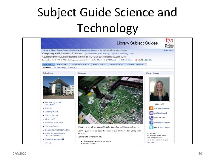 Subject Guide Science and Technology 2/6/2022 60 