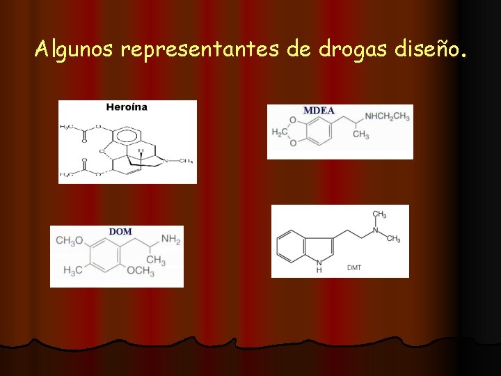 Algunos representantes de drogas diseño. 