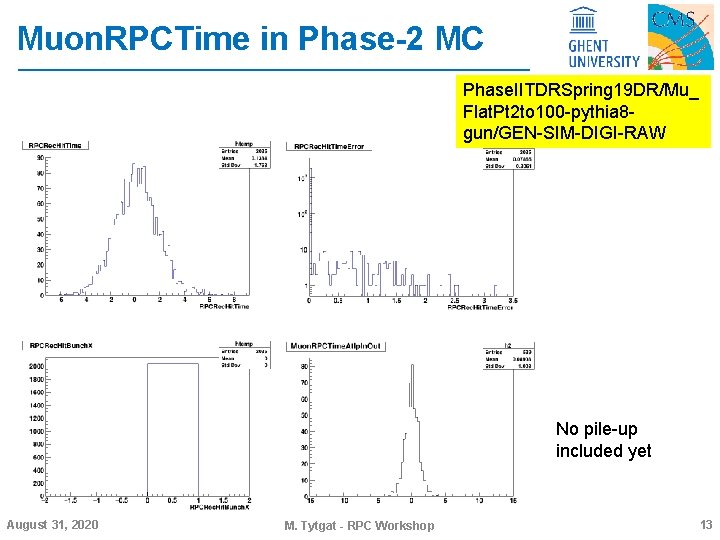 Muon. RPCTime in Phase-2 MC Phase. IITDRSpring 19 DR/Mu_ Flat. Pt 2 to 100