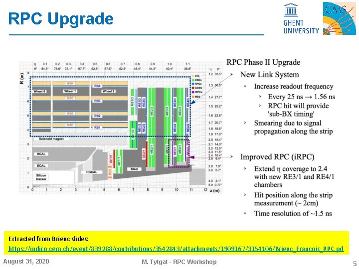 RPC Upgrade Extracted from Brieuc slides: https: //indico. cern. ch/event/839288/contributions/3542843/attachments/1909167/3154106/Brieuc_Francois_RPC. pd August 31, 2020