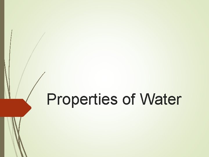 Properties of Water 