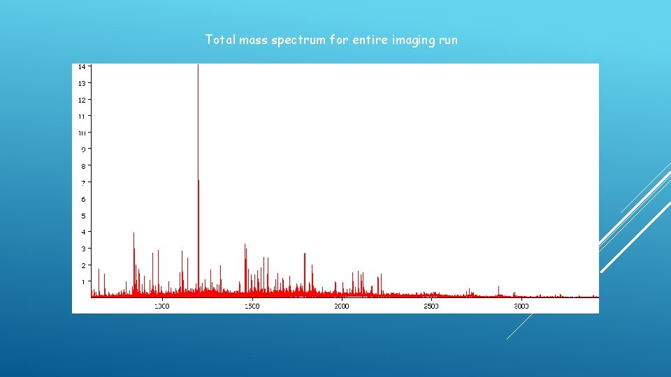 Total mass spectrum for entire imaging run 