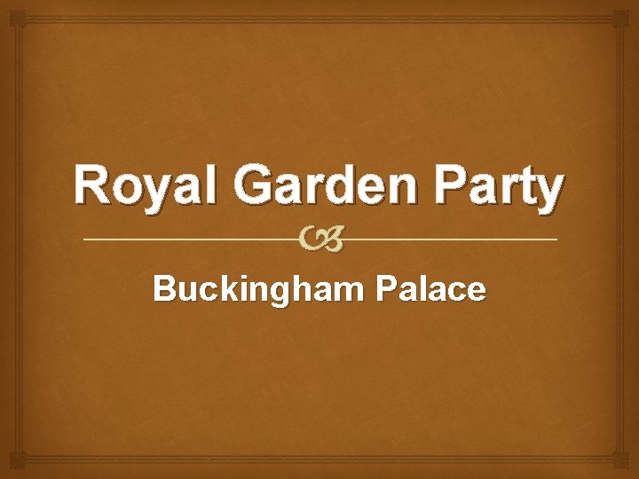 Royal Garden Party Buckingham Palace 