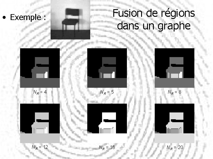  • Exemple : Fusion de régions dans un graphe NR = 4 NR