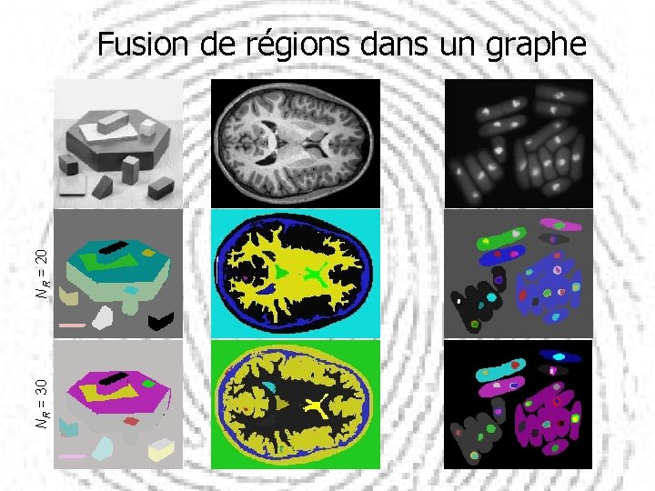 NR = 30 NR = 20 Fusion de régions dans un graphe 