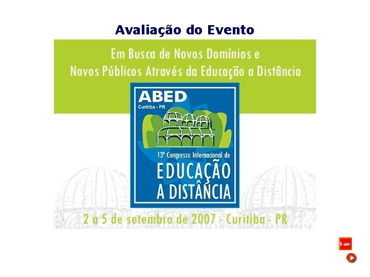 Avaliação do Evento Sair 