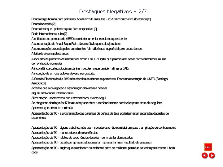 Destaques Negativos – 2/7 Sair 