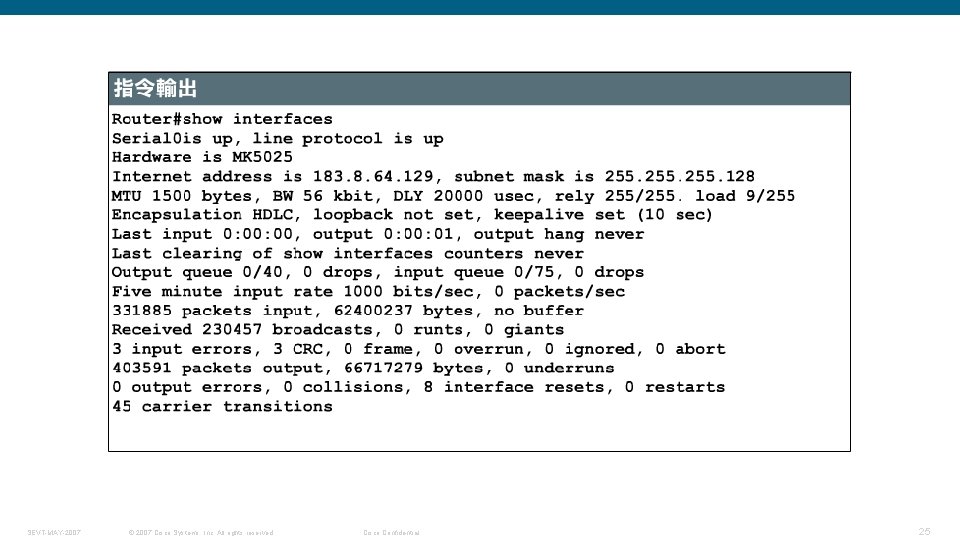 SEVT-MAY-2007 © 2007 Cisco Systems, Inc. All rights reserved. Cisco Confidential 25 