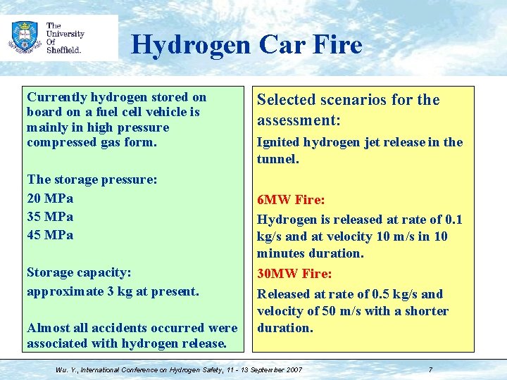Hydrogen Car Fire Currently hydrogen stored on board on a fuel cell vehicle is