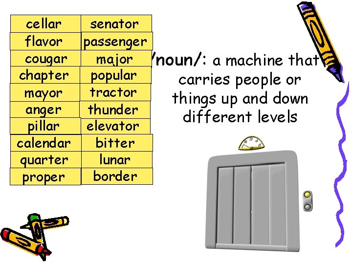 senator cellar passenger flavor cougar major /noun/: a machine that chapter popular carries people