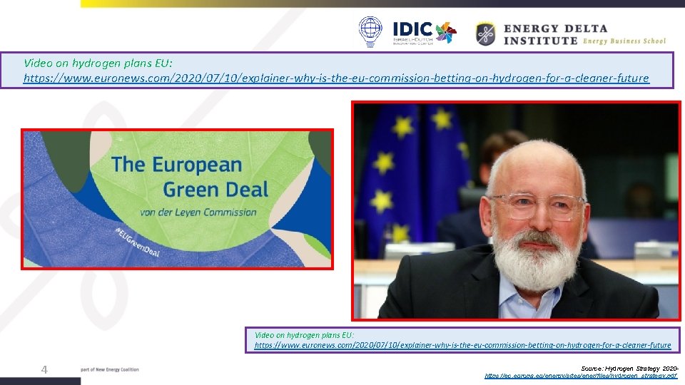 Massive plans: plans the. EU: EU green deal with a role for hydrogen Video