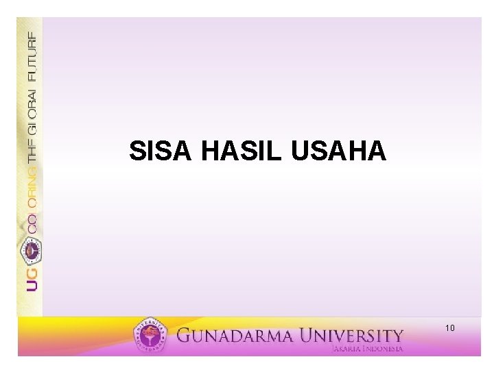 SISA HASIL USAHA 10 