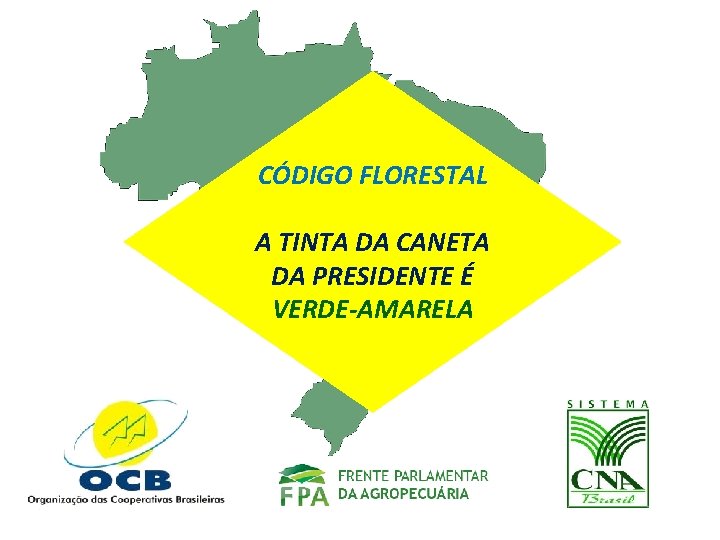 CÓDIGO FLORESTAL A TINTA DA CANETA DA PRESIDENTE É VERDE-AMARELA 